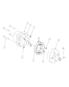 Brake Motor Mount And Hub Diagram and Parts List for M72-KW LC-53AB5GFZ750-29HP-DFI-OHV-LC Cub Cadet Lawn Tractor